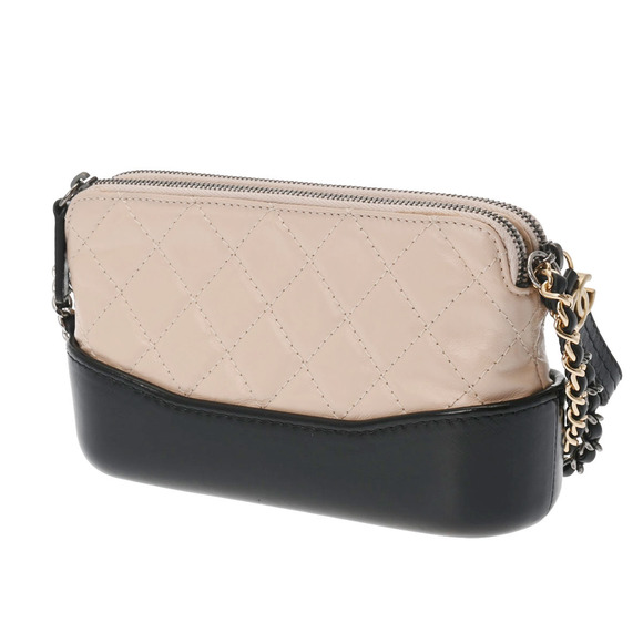 Chanel Shoulder Bag Leather Beige Gabriel De - Picture 1 of 12